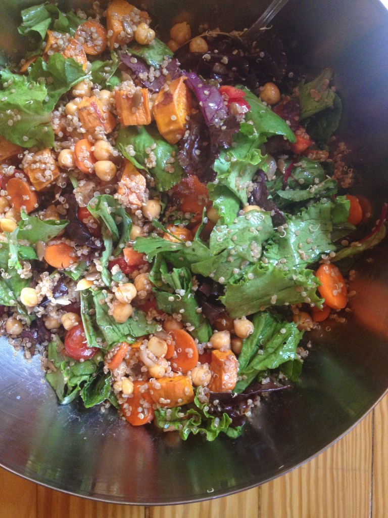 Chickpea, Quinoa, and Roasted Yam Salad Mostly Food